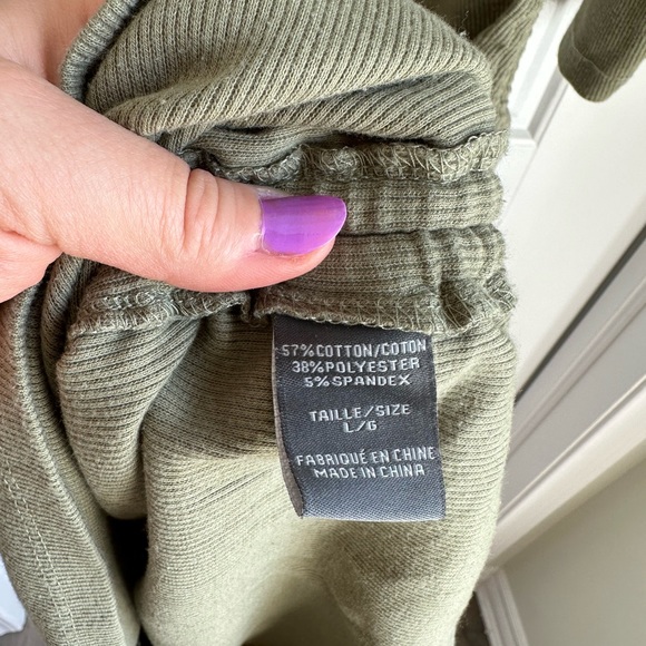 Khaki Green 3/4 Length Sleeve Ruched Dress - Picture 9 of 10